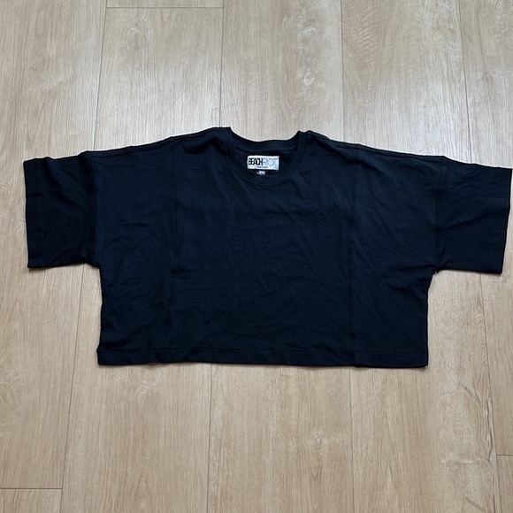 BEACH RIOT Esme Mesh Back Cotton & Modal Crop T-Shirt, SIZE MEDIUM 1285 - Picture 4 of 6